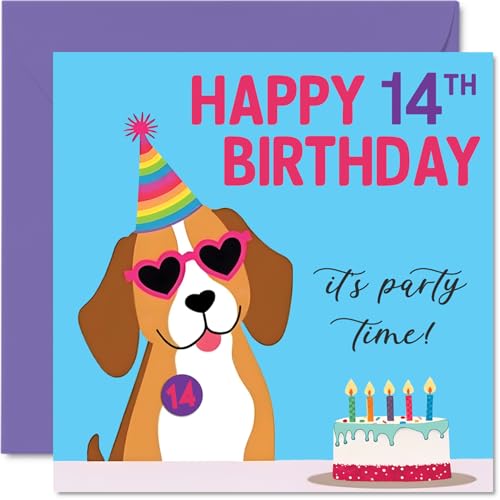 Stuff4 14�΂̒a�����J�[�h ���̎q �j�̎q ��񂿂�� �p�[�e�B�[ �n�b�s�[�o�[�X�f�[�J�[�h 14�� ���̎q �j�̎q ���q �� �� �Z�� 5.7�C���` �a�����O���[�e�B���O�J�[�h