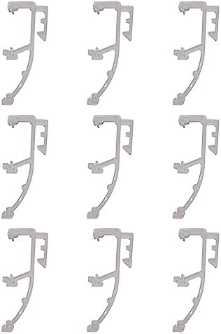 White Valance Retainer Extension Clips - 6-Pack For Horizontal Wood & Mini Blinds - Single Slat Metal/Plastic Channel
