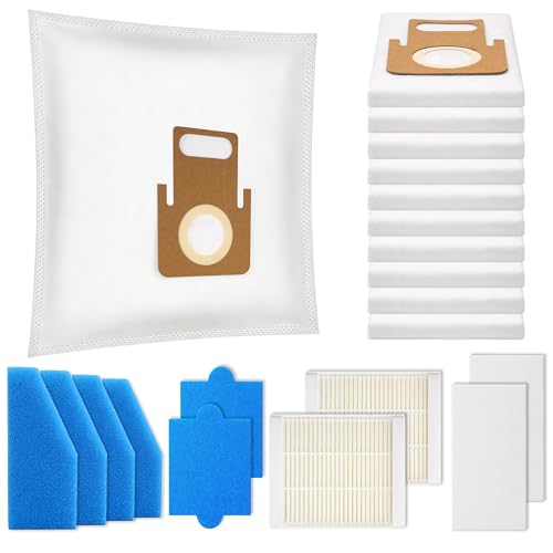Enhon 20 Stück Staubsauger Taschen und Filter Sets kompatibel mit Aqua Pet & Family Ersatzteile Staubsauger Zubehör Enthalten 10 Staubsauger Beutel mit 2 Filter Sets