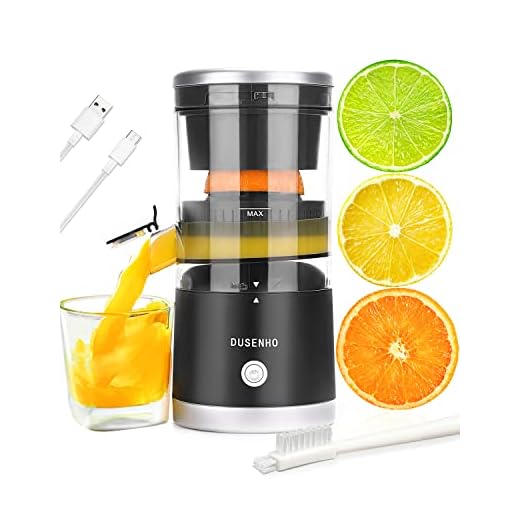 Spremiagrumi Elettrico Estrattore di Succo | USB Portatile | 45W | 70 Decibel | Spazzola per la pulizia | Smontabile