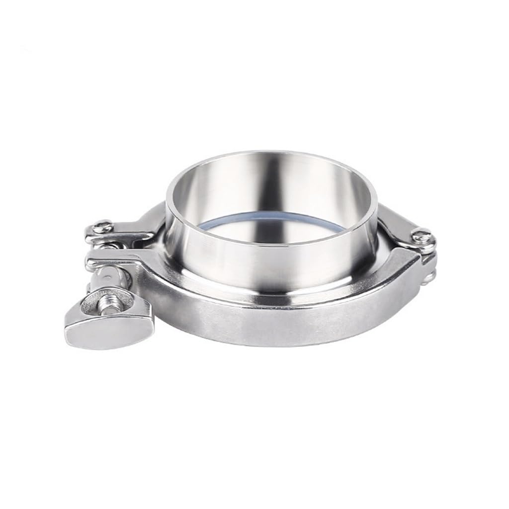 Kit di raccordi for tubi sanitari in acciaio inox da 1 pezzo - Morsetto Tri-Clamp resistente, tappo terminale, ghiera di saldatura e guarnizione in silicone for progetti fai da te(108mmx119)