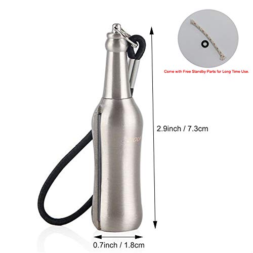 AIKENR Permanent Match Keychain, Waterproof Matchstick Fire Starters Portable Camping Lighter with Flint Metal Matchstick for Outdoor Emergency Survival Camping (Silver) – Bild 5