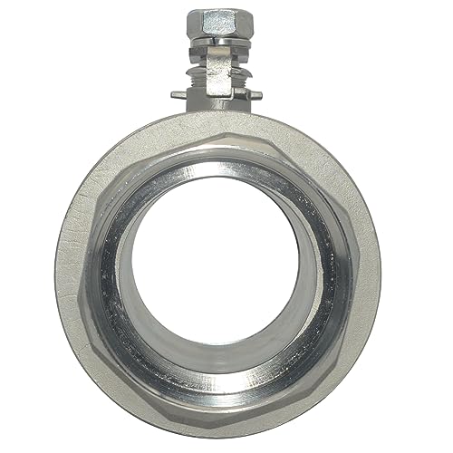 Image of DAN SPEED 4 inch NPT Female 316 Stainless Steel Full Port Ball Valve Vinyl Handle WOG1000