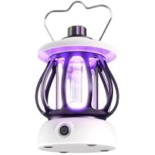 LFSYS 2-in-1 Camp Lantern UV Light Fly Trap with 10 Stick Refills, Plus a Pack of 40 Refills 1 Device + 50 Refills