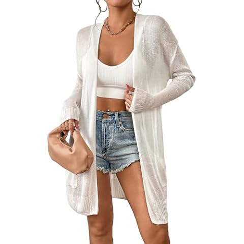 SOLY HUX Women's Long Sleeve Cardigan Cover
