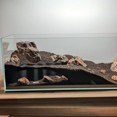 Aquarium/Terrarium Underground Natural Cave | Fish & Reptile Tunnel (Black, Cave 4)