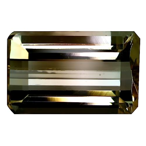 Tourmaline bicolore 4.09 carats octogone 12x8mm non traitée Mozambique
