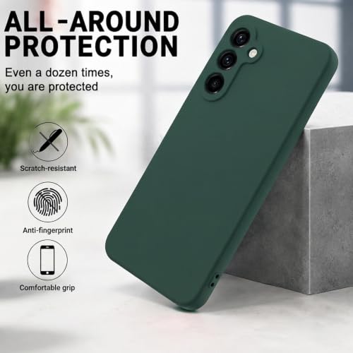 Image of Back Cover Compatible with Samsung Galaxy S26 Plus 5G | Full Camera Protection | Premium Liquid Silicon Case | Flexible Bumper Case for Samsung Galaxy S26 Plus 5G (Green)