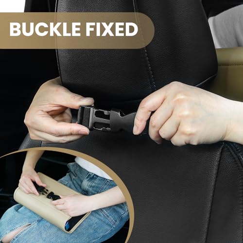 Image of WHHMK Large Car Tissue Holder Refill Easily Clamshell Opening, Grey 2PC | Tissue Box Cover Keep Car Tidy, Premium PU Leather Backseat Napkin Rectangle Organizer in Auto, Fits 100-150 Count Tissues