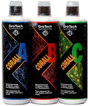 GroTech Corall A, B, C trace elements for aquariums, 3x 1000 ml