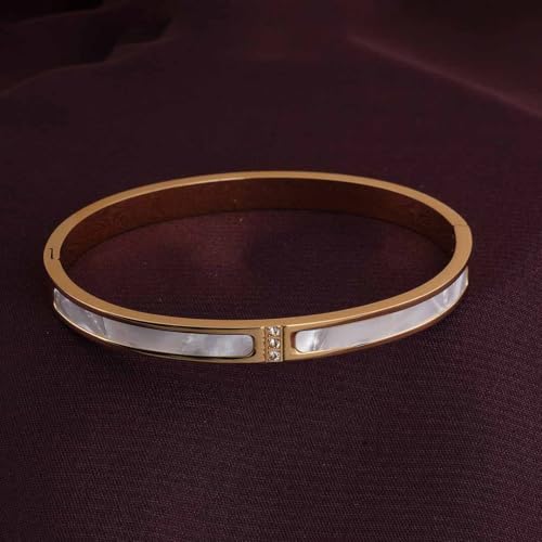 Image of PALMONAS Classic Gold Bangle Bracelet for Women - Gift for Girls & Women | Waterproof & Anti-Tarnish Bracelet