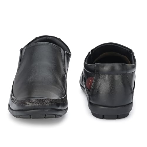 Image of egoss Stretch Genuine Leather Slip-On Shoes for Men | Formal, Office Comfortable, Stylish & Durable Footwear - GS | Pp, 345 PP