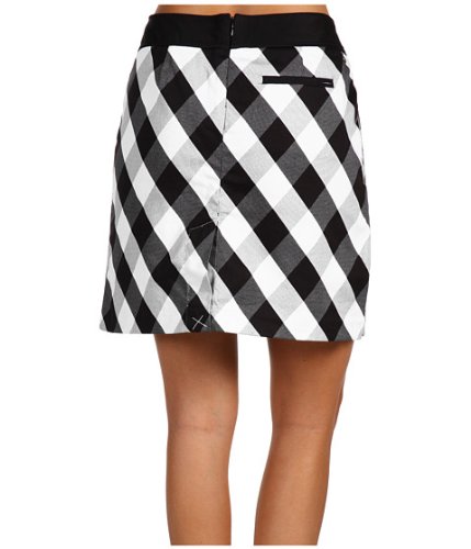 Greg Norman Bold Plaid Skort, Black, Size 14 #TOP4
