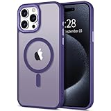 Picture of Hython Case for iPhone 15 Pro Max Case Magnetic Translucent Matte Phone Cases 6.7" [Compatible with MagSafe] Thin Slim Fit Shockproof Bumper Hard Protective Cover for Women Men Girls, Deep Purple