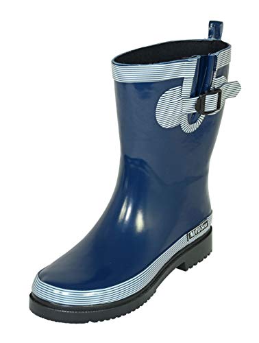MADSea Bottes Caoutchouc Femme Ocean Pure Bleu Foncé Bottes de Pluie Demi-Bottes, Taille:41 EU Cover