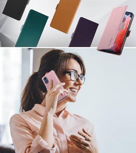 Yunubeyii Wallet Flip Case for Moto G Play (2024),Pink - image 6