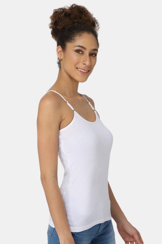 Image of Intimacy Cotton Camisole for Women with Adjustable Spaghetti Straps Comfortable Everyday Wear Camisole Slip for Women