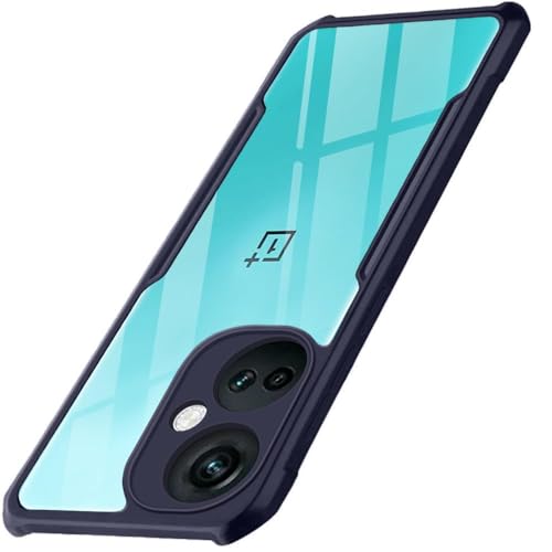 TheGiftKart Shockproof Crystal Clear Back Cover Case for OnePlus Nord CE 3 5G | 360 Degree Protection | Protective Design | Transparent Back Cover Case for OnePlus Nord CE3 5G (PC & TPU, Blue Bumper)
