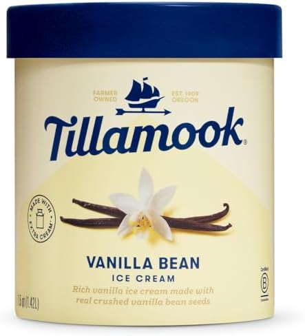 Tillamook Vanilla Bean Ice Cream, 48oz