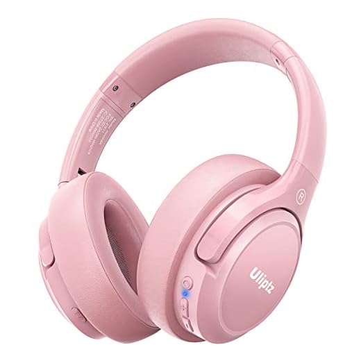 Uliptz Casque Bluetooth avec Microphone, 65 Heures de Lecture, 6 Modes de Son égaliseur, Casque stéréo HiFi sans Fil, Casque Bluetooth 5.3 Pliable léger pour Voyage/Téléphone Portable/TV/PC (Rose)