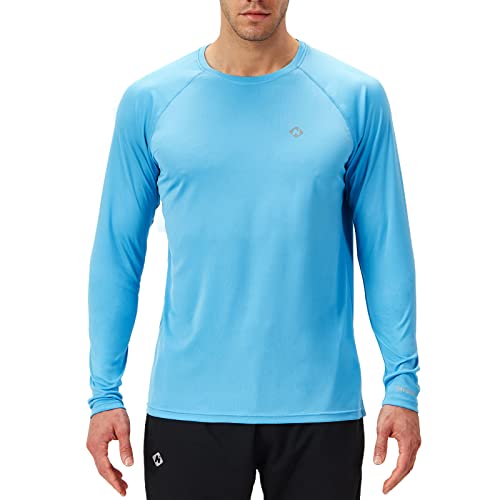 Naviskin Men's Sun Protection Upf 50+ Uv Outdoor Long Sleeve Shirts Blue Size L #TOP1
