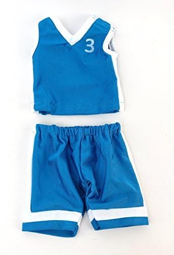Miniatura 7 de American Fashion World Uniforme de baloncesto azul para muñecas de 18 pulgadas  Accesorios incluidos  Calidad premium y diseño moderno  Ropa de