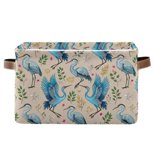 Panier de rangement pliable oiseau bleu pour trier vos placards saturés