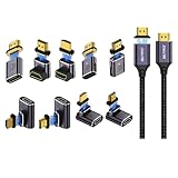 安心の日本企業 MSL FORCE HDMI 2.1 マグネット式 変換アダプタ 7680×4320 8K@60Hz 4K@120Hz 19ピン 高帯域48Gbps HDR UHD lb-a141 (変換アダプタ(1個), Gタイプ（マッグネット式）)