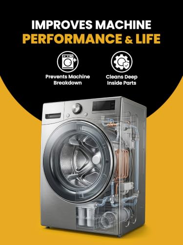 Image of Washing Machine Descaler & Cleaner | Pack of 3 Month | Cleans machine drum and Removes Limescale & Odor | Suitable for Top & Front Load | 240g (3 Pouch)
