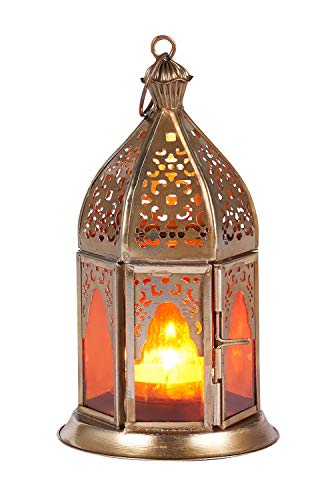 Orientalische Laternen 4 Set Laterne Basem bunt 16cm | 4x Orientalisches Windlicht aus Metall & Glas in 4 Farben… – Bild 5