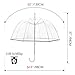 Kung Fu Smith Bubble Clear Umbrella for Weddings, Bulk Large Adult Transparent Umbrella Windproof Dome Rain Bubble Umbrella