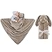 Vine Couverture de bébé ultra douce avec capuche et animal en peluche 76x76cm-lapins Brown