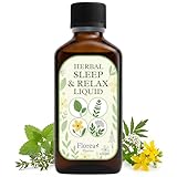Florea Pharm Herbal Sleep & Relax Suplemento Líquido para Dormir Bien 200ml | Hipérico (Hierba de San Juan), Valeriana y Melisa | Relajante Natural sin Melatonina | Ayuda a Conciliar el Sueño