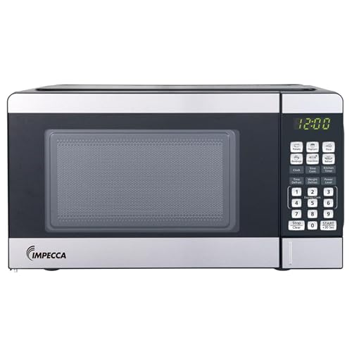 IMPECCA Countertop Microwave Oven 6 Auto Menus Defrost 0.7 Cu 700W Easy Clean