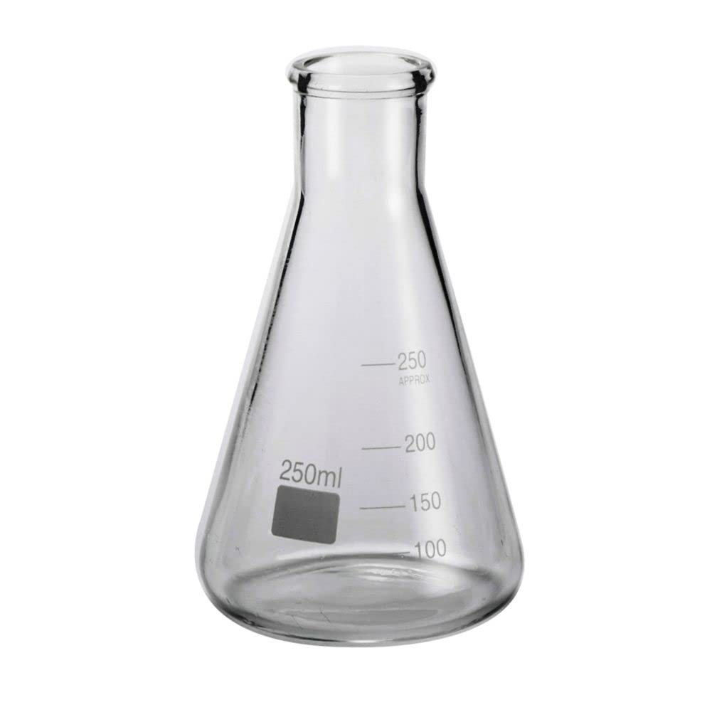 American Metalcraft GF8 Glass Chemistry Flask, 240ml Capacity, 7.6cm - 1.3cm Diameter, 13cm - 1.9cm Height
