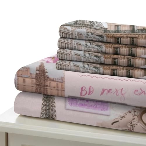 Housse de couette Paris 3D anti-décoloration en microfibre douce - 7