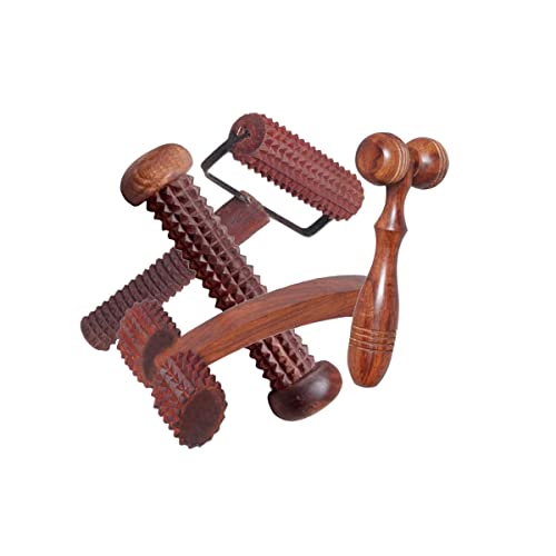 Yash Wooden Rod massager for foot (7×2) In, Wooden Neck massager (6×3) In, Wooden Face Massager (5×3.5) In, Wooden T-massager (7×4) In (Only Massager Manufacturing), Manual