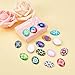 PH PandaHall 100pcs Oval Glass Cabochons 25x18mm Mosaic Printed Tiles Mixed Color Flower Glass Mosaic Tile Cabochon Dome for Photo Pendant Necklace Jewelry Making