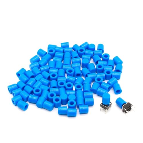 Capuchon en plastique bleu pour bouton tactile de console de jeu G61 6x6mm x100
