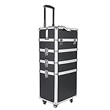 MÁS CAPACIDAD DE ALMACENAMIENTO, MÁS CONVENIENTE - Esta caja del organizador del carro tiene 4 eapacios de almacenaje estupendo elegante grande. Usted puede ver sus cosas fácilmente y claramente de la sección de la bandeja de la tapa maquillaje caja, después de quitarla puede tener un área abierta agradable en tapa. Todas sus cosas encajan perfectamente. Usted utiliza los lazos elásticos en la parte inferior para mantener sus artículos de uso diario.