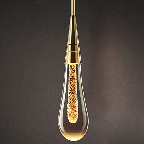 Suspension en cristal à cylindre luminaire suspendu LED anti-éblouissement pour salle à manger - 6