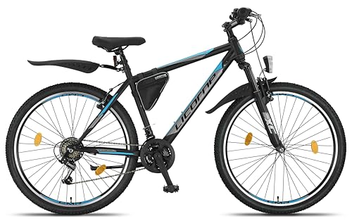 Miniatura 3 de Licorne Bike Guide Premium 27,5 Pulgadas Bicicleta De Montaña - Horquilla De Suspensión Mtb Con Frenos De Disco - Calidad De Marca Alemana - Para Jóvenes Y Adultos Negro Azul