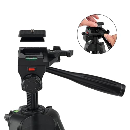 Creative Mark Apex Tripod for Camera - Lightweight Aluminum Camera Tripod Stand with 360° Pan, 90° Forward Backward & Side Tilt, Adjustable Height, Quick-Release Plate and Nylon Carrying Case - Image 3