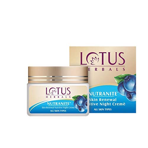 Image of Lotus Herbals Whiteglow Skin Whitening And Brightening Gel Cream, SPF-25, 40g And Lotus Herbals Nutranite Skin Renewal Nutritive Night Cream, 50g