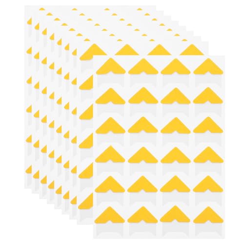 HOODANCOS DIY Scrapbook Supplies 10 Retro Stamping Corner Stickers Self Adhesive Photo Corners for Albums