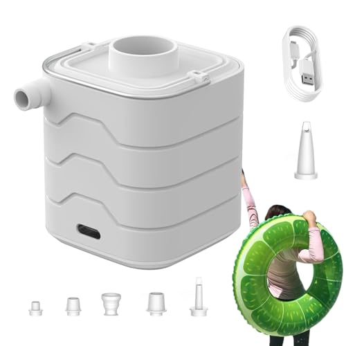 Pompe à Air Électrique,Gonfleur Et Défleur avec Lumière LED | Pompe à Air de Voyage | pour Coussins Matelas Bateaux Bouées Canapé Flotteurs de Piscine et Literie d'Extérieur