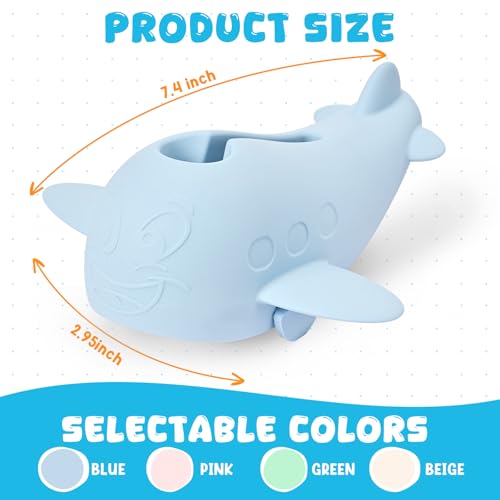 Bath Spout Cover, Baby Bathtub Faucet Cover, Universal Silicone Safety Guard with Anti-Slip Strap, Whale Design for Kids/Toddlers, Prevents Bumps & Scalds (Blue)