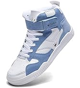 FZUU Men's Fashion High Top Leather Street Sneakers Sports Casual Shoes