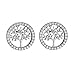 Yolistar Plata de Ley 925 Árbol de La Vida Cristales Pendientes, Regalo de Tachuelas para Mujeres Niñas Damas Con Hermoso Paquete