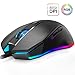 Produktbild RGB Gaming Maus - Gaming Mouse with Kabel, 8000 DPI Einstellbar, RGB-Hintergrundbeleuchtung Spielemaus, 6 Tasten, Optische Computermaus für PC, Mac, Laptop
